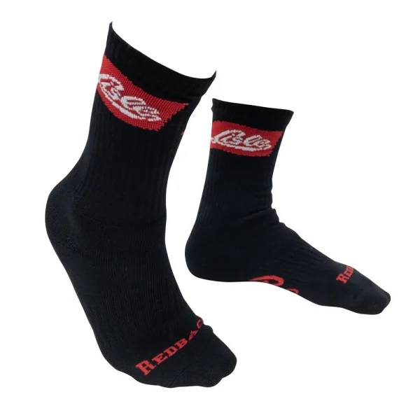 Lisle Black Crew Socks (89160)