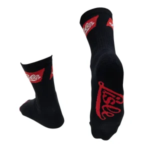 Lisle Black Crew Socks (89160) - view 2