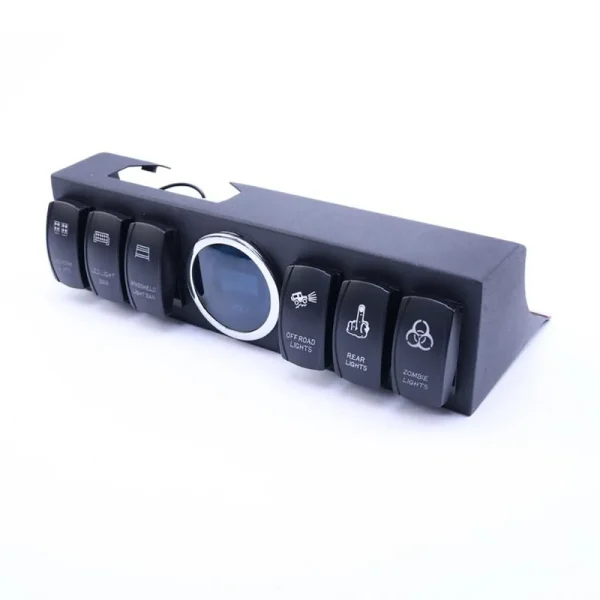 Race Sport 6-Switch LED Logo Rocker Panel with Voltage Gauge (1006815)