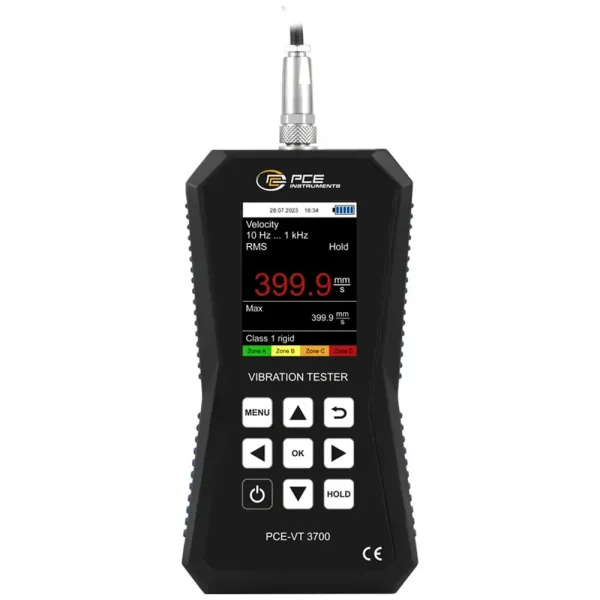 PCE Instruments Vibration Meter with ISO 10816-3 Evaluation and Peak Measurement (PCE-VT 3700, PCE-VT 3700S)