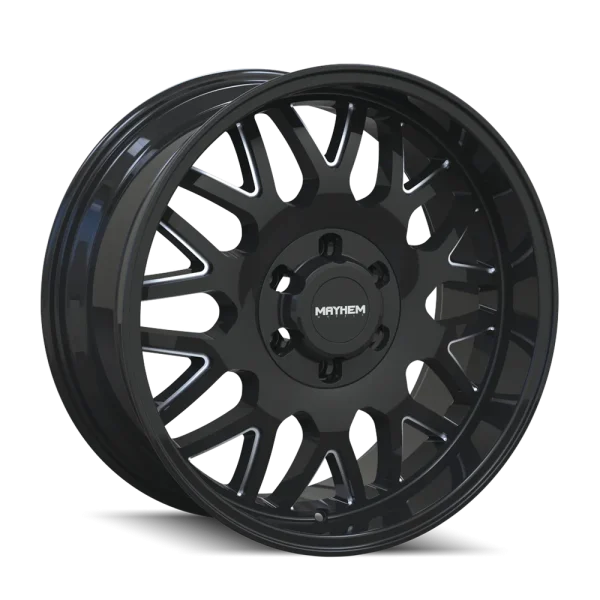 Mayhem Tripwire 8110 Gloss Black with Milled Spokes Wheels