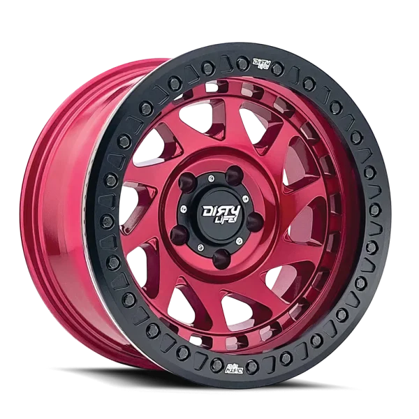 Dirty Life Enigma Race 9313 Gloss Crimson Candy Red Wheels