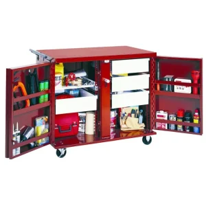 Crescent JOBOX Steel Rolling Workbench Body with 6″ Casters Adjustable Interior (677990)
