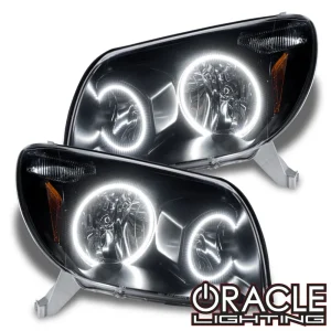 Oracle Lighting 2003-2005 Toyota 4-Runner Pre-Assembled LED Halo Headlights – (Black Housing) (7118-001, 7118-330, 71...