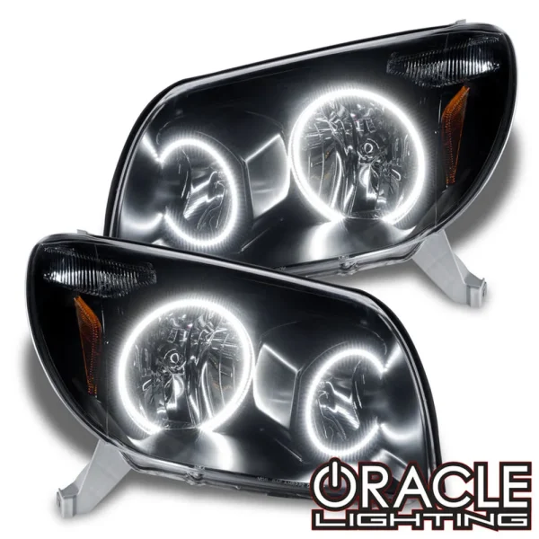 Oracle Lighting 2003-2005 Toyota 4-Runner Pre-Assembled LED Halo Headlights – (Black Housing) (7118-001, 7118-330, 71...