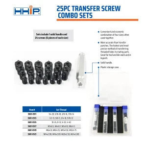 HHIP 25 PIECE 10-24, 8-32, 6-32, 4-40 TRANSFER SCREW SET (3601-0515) - view 2