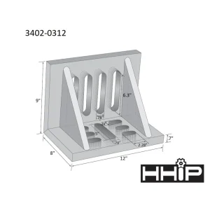 HHIP 12 X 9 X 8″ WEBBED SLOTTED ANGLE PLATE (3402-0312) - view 2