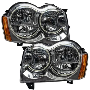 Oracle Lighting 2005-2007 Jeep Grand Cherokee Pre-Assembled LED Halo Headlights – (Non-HID) (8164-001, 8164-330, 8164...