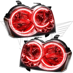 Oracle Lighting 2005-2007 Jeep Grand Cherokee Pre-Assembled LED Halo Headlights – (Non-HID) (8164-00 - view 4