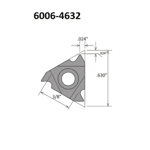 HHIP 16ER-32UN TiALN COATED EXTERNAL THREADING & GROOVING INSERT (6006-4632) - view 3
