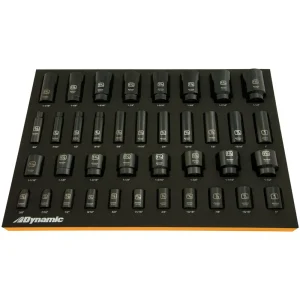 Dynamic Tools 39 Piece 1/2″ Drive SAE Impact Socket Set With Foam Tool Organizer (D096005-FT1T) - view 3