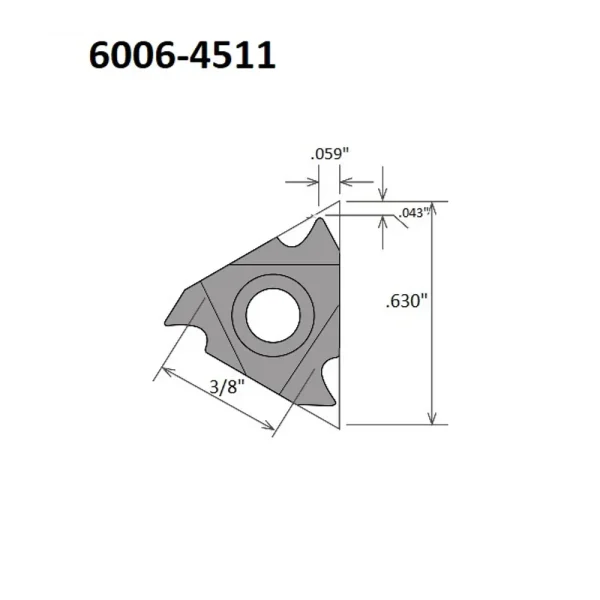 HHIP 16NR-11UN TiALN COATED INTERNAL THREADING & GROOVING INSERT (6006-4511)
