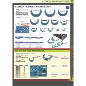 HHIP 2-3″ C-TYPE OUTSIDE MICROMETER .0001″ (4200-0153) - view 4