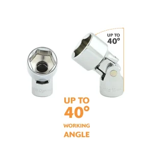 Dynamic Tools 3/8″ Drive 6 Point SAE, 9/16″ Universal Joint Socket, Chrome Finish (D008618) - view 3