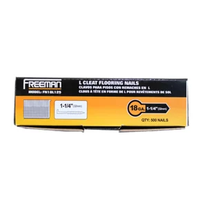 Freeman FN18L125 18-Gauge 1-1/4″ Glue Collated Flooring L-Cleats (500 Count) (FN18L125)