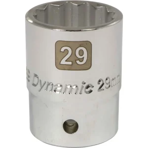 Dynamic Tools 3/4″ Drive 12 Point Metric, 29mm Standard Length, Chrome Finish Socket (D022129)