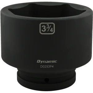 Dynamic Tools 3-3/4” X 1″ Drive, 6 Point Standard Length, Impact Socket (D025394)