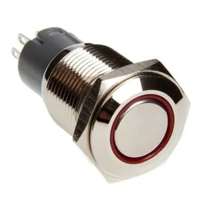 Race Sport RED 16mm Flush Mount LED Momentary Switch pre-wired (1003765)