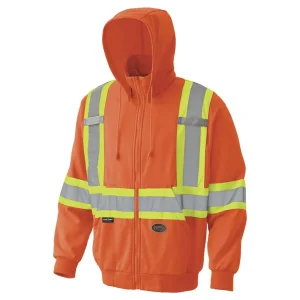 Pioneer Safety Hi-Vis Orange Micro Fleece ZIP Hoodie (JB-SRX-V1060550U-L)