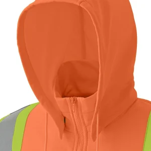 Pioneer Safety Hi-Vis Orange Micro Fleece ZIP Hoodie (JB-SRX-V1060550U-L) - view 2