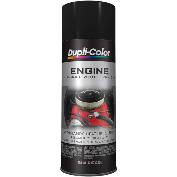 Dupli-Color 12oz Low Gloss Black Engine Enamel w/ Ceramic (DE1634)