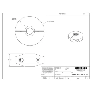 Coxreels Hose Stop for Spring Driven Reel, 3-1/2″ Diameter (254) - view 2