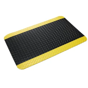 Crown Matting Industrial Deck Plate Ultra 2’x75′ Black w/Yellow (CDR3424YB-75)