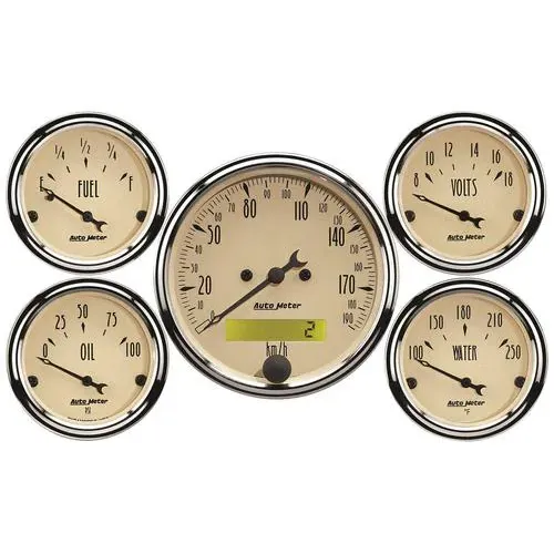 Auto Meter Antique Beige Gauge Set – 1809M