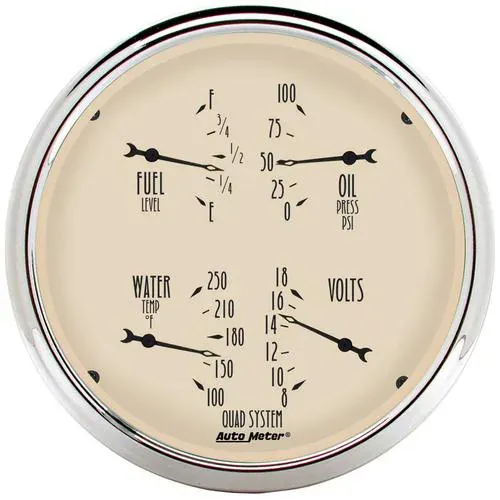 Auto Meter Antique Beige 5 Inch Quad Gauge – 1810