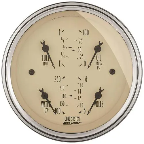 Auto Meter Antique Beige 3-3/8 Inch Quad Gauge – 1812