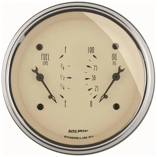 Auto Meter Antique Beige 3-3/8 Inch Dual Gauge – 1813