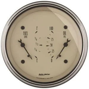 Auto Meter Antique Beige 3-3/8 Inch Dual Gauge – 1824