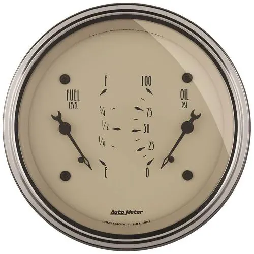 Auto Meter Antique Beige 3-3/8 Inch Dual Gauge – 1824