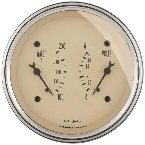 Auto Meter Antique Beige 3-3/8 Inch Dual Gauge – 1830