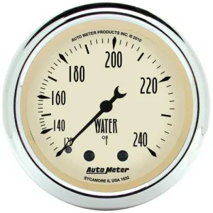 Auto Meter Antique Beige 2-1/16 Inch Coolant Temperature Gauge – 1832