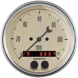 Auto Meter Antique Beige 3-3/8 Inch Speedometer Gauge – 1849