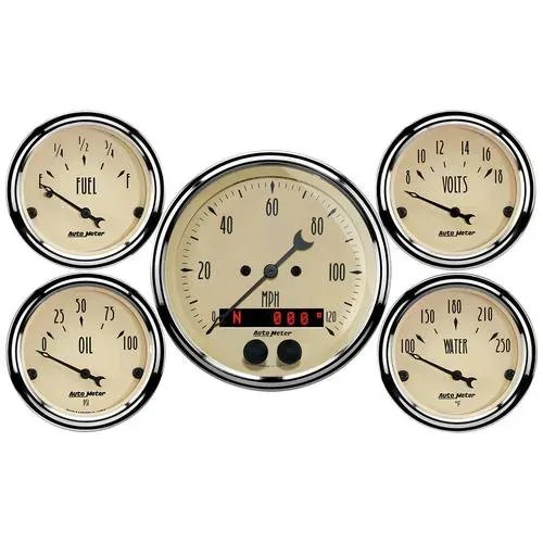 Auto Meter Antique Beige Gauge Set – 1850