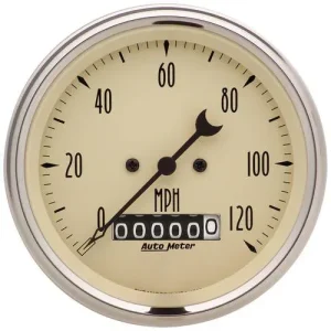 Auto Meter Antique Beige 3-3/8 Inch Speedometer Gauge – 1879