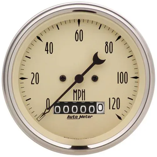 Auto Meter Antique Beige 3-3/8 Inch Speedometer Gauge – 1879