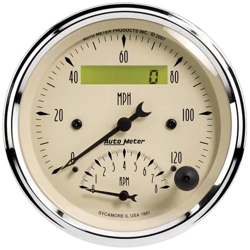 Auto Meter Antique Beige 3-3/8 Inch Speedometer Gauge – 1881