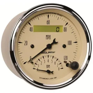 Auto Meter Antique Beige 3-3/8 Inch Speedometer Gauge – 1881 - view 2