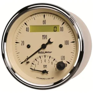 Auto Meter Antique Beige 3-3/8 Inch Speedometer Gauge – 1881 - view 3