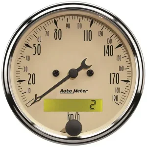 Auto Meter Antique Beige 3-1/8 Inch Speedometer Gauge – 1887M
