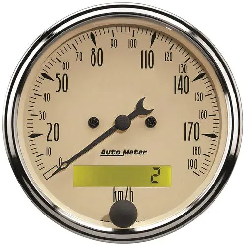 Auto Meter Antique Beige 3-1/8 Inch Speedometer Gauge – 1887M
