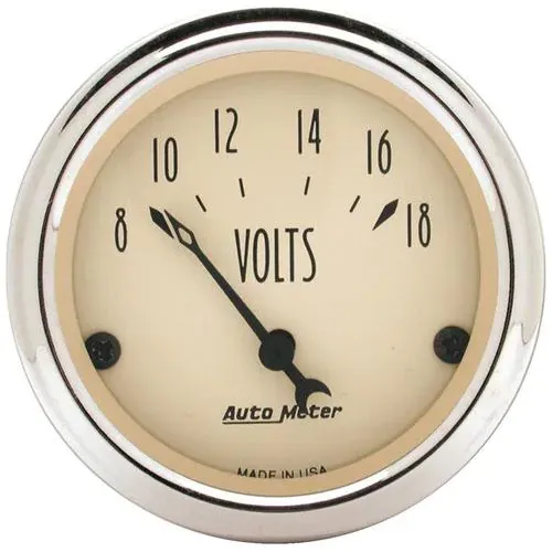Auto Meter Antique Beige 2-1/16 Inch Voltmeter Gauge – 1891