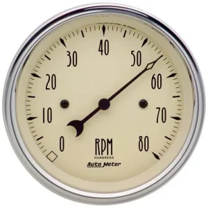 Auto Meter Antique Beige 3-3/4 Inch Tachometer Gauge – 1890