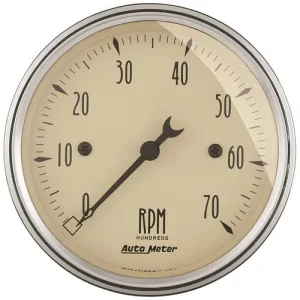 Auto Meter Antique Beige 3-1/8 Inch Tachometer Gauge – 1898