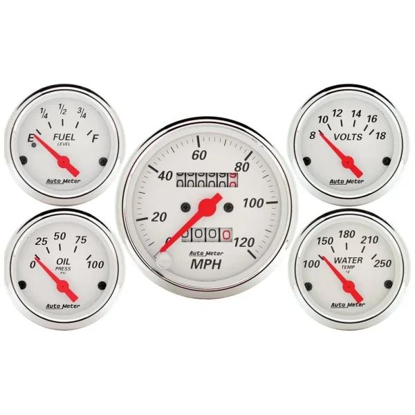 Auto Meter Arctic White Gauge Set – 1300