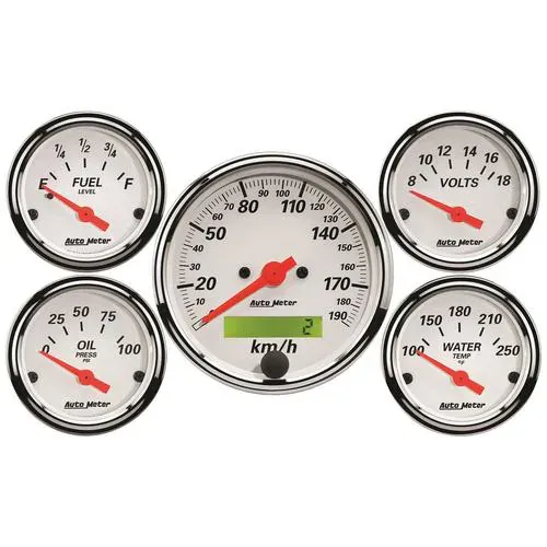 Auto Meter Arctic White Gauge Set – 1302M