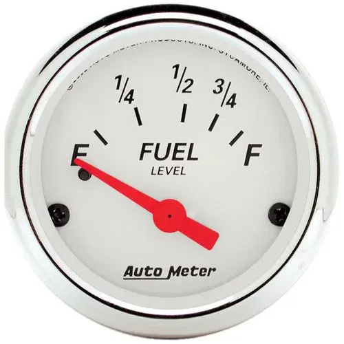 Auto Meter Arctic White 2-1/16 Inch Fuel Level Gauge – 1316